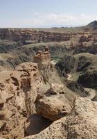 de spectaculaire aanblik van Charyn Canyon, Kazachstan foto
