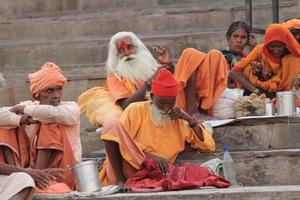 heiliger sadhu in indien foto