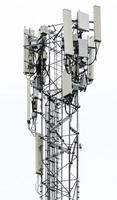 telecommunicatieverbinding toren Aan wit achtergrond foto