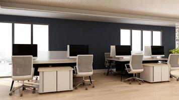 monochroom modern kantoor interieur ontwerp in 3d geven foto