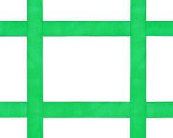 vier kruispunt groen satijn linten geïsoleerd foto