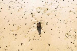 zand oppervlakte van strand strand de la baie de launay foto
