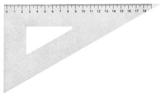 metaal reeks plein driehoek geïsoleerd Aan wit foto