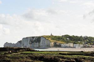 visie strand van etretat cote d'albatre foto