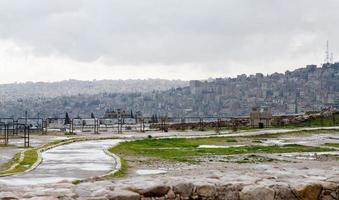 visie Aan Amman stad van citadel heuvel foto