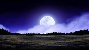 vol maan dramatisch nacht weide. foto