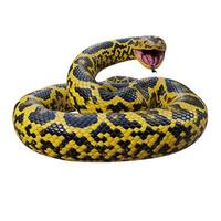 geel anaconda 3d illustratie foto