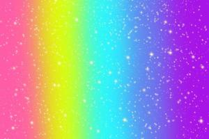 abstract fantasie regenboog eenhoorn achtergrond. holografische achtergrond met magie schittert, sterren. foto