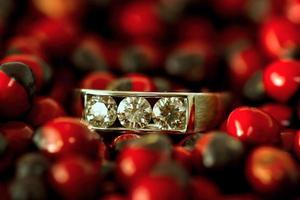 wit diamant ring foto