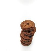 verzameling van chocola spaander koekjes geïsoleerd Aan wit achtergrond. voor achtergronden, dekt, banners en meer. foto