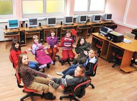 het onderwijs met kinderen in school- foto