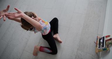 meisje online onderwijs ballet klasse Bij huis top visie foto