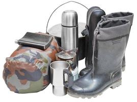 camping accessoires geïsoleerd Aan wit achtergrond foto