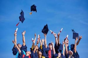 hoog school- afgestudeerden studenten foto