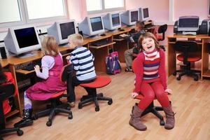 het onderwijs met kinderen in school- foto