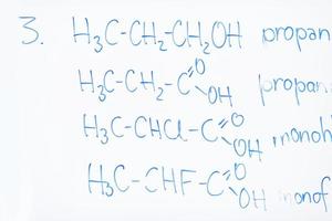 chemische molecuulstructuur op wit zwijn foto