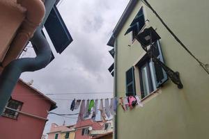 kleren drogen in boccadasse Genua wijk foto