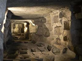 cava d'ispica catacomben larderia grot in Sicilië Italië foto