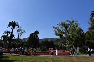 Genua, Italië - april 27 2017 - euroflora terugkeer naar Genua in de uniek scenario van de zenuwachtig parken foto