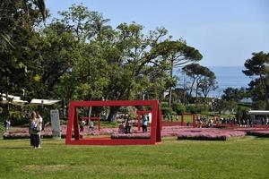 Genua, Italië - april 27 2017 - euroflora terugkeer naar Genua in de uniek scenario van de zenuwachtig parken foto