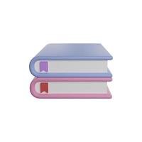 schoolbenodigdheden of studieboeken 3D-pictogramfoto van hoge kwaliteit foto