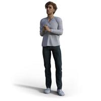 casual man - 3d - illustratie - render - digitale kunst foto