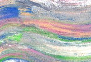 kunstenaarspalet met gemengde olieverf, macro, kleurrijke slagtextuur op canvas, abstracte kunstachtergrond foto