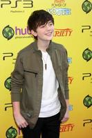 Los Angeles, 22 oktober - Greyson Chance arriveert op de 2011 Variant Power of Youth-avond in de primordiale studio's op 22 oktober 2011 in Los Angeles, ca. foto