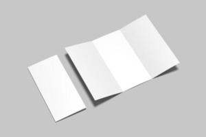 drievoud brochure mockup blanco foto