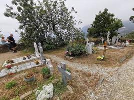 Monterosso al merrie, Italië - juni, 8 2019 - pittoresk dorp van cinque terre Italië oud begraafplaats foto