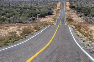 baja Californië woestijn eindeloos weg landschap visie foto