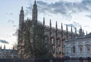 koningen college Cambridge Super goed Brittannië Bij zonsondergang foto