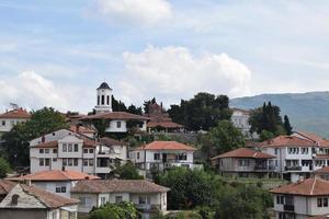 visie van de stad van ohrid in noordelijk Macedonië foto