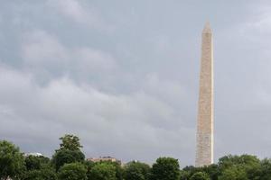 Washington monument obelisk in dc winkelcentrum panorama foto