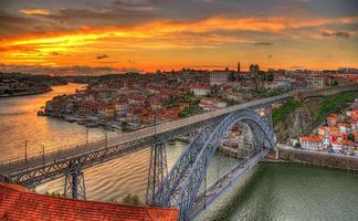 Porto met Dom Luis-brug - Portugal foto