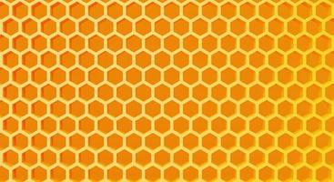 geel honingraat structuur patroon achtergrond. voedsel en natuur concept. 3d illustratie renderen foto