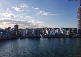 aarhus in Denemarken van de perspectief van de reis terminal foto