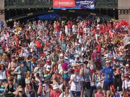 st petersburg, Rusland, 2022 - zevens Internationale sup festival gebracht zes duizend mensen in een plaats en kapot gegaan wereld Vermelding foto