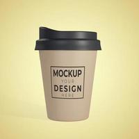 koffie beker. realistisch koffie kop mockup foto