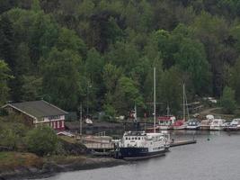 Oslo en de oslofjord in Noorwegen foto