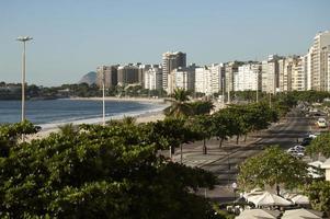 Copacabana waterkant visie in Rio de Janeiro gedurende de dag foto
