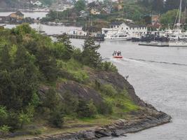 Oslo en de oslofjord in Noorwegen foto