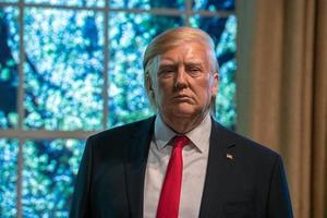 nieuw york, Verenigde Staten van Amerika - april 22 2017 - Donald troef was- standbeeld foto