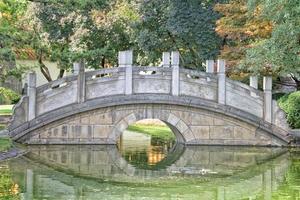 Chinese tuin brug detail visie foto