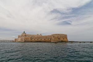 ortigia Siracusa Sicilië kasteel visie van de zee foto