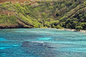 Hawaii oahu hanauma baai visie foto