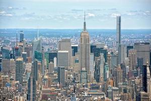 Manhattan antenne visie van vrijheid toren foto