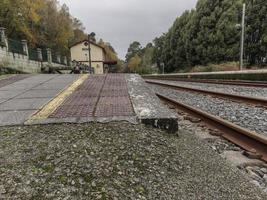 pontedeume spoorweg station. Galicië, Spanje foto