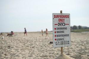 surfen enkel en alleen teken Nee zwemmen waden bodyboards kajak foto