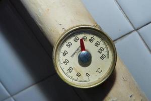 wijnoogst thermometer Celsius foto